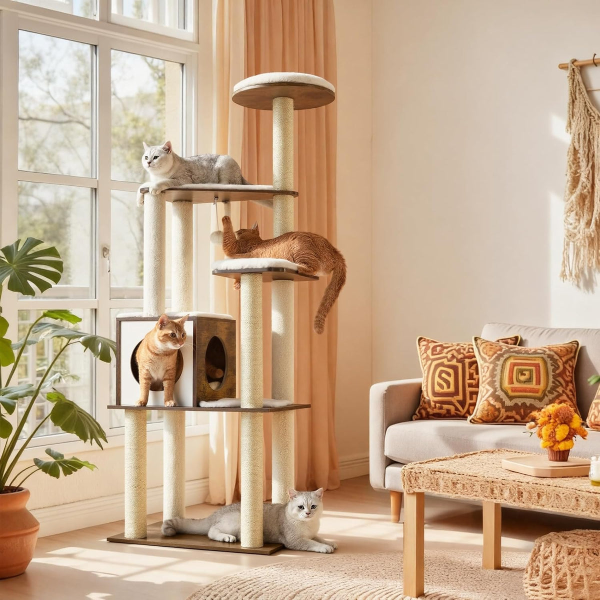 Multi-Level Cat Tree Tower