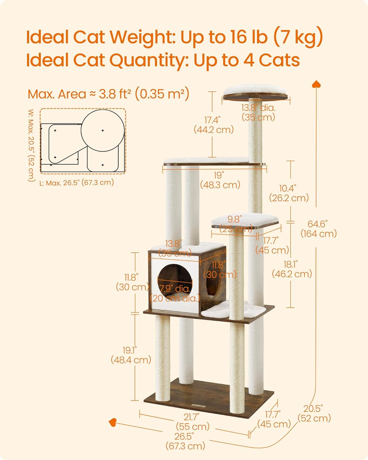 Multi-Level Cat Tree Tower