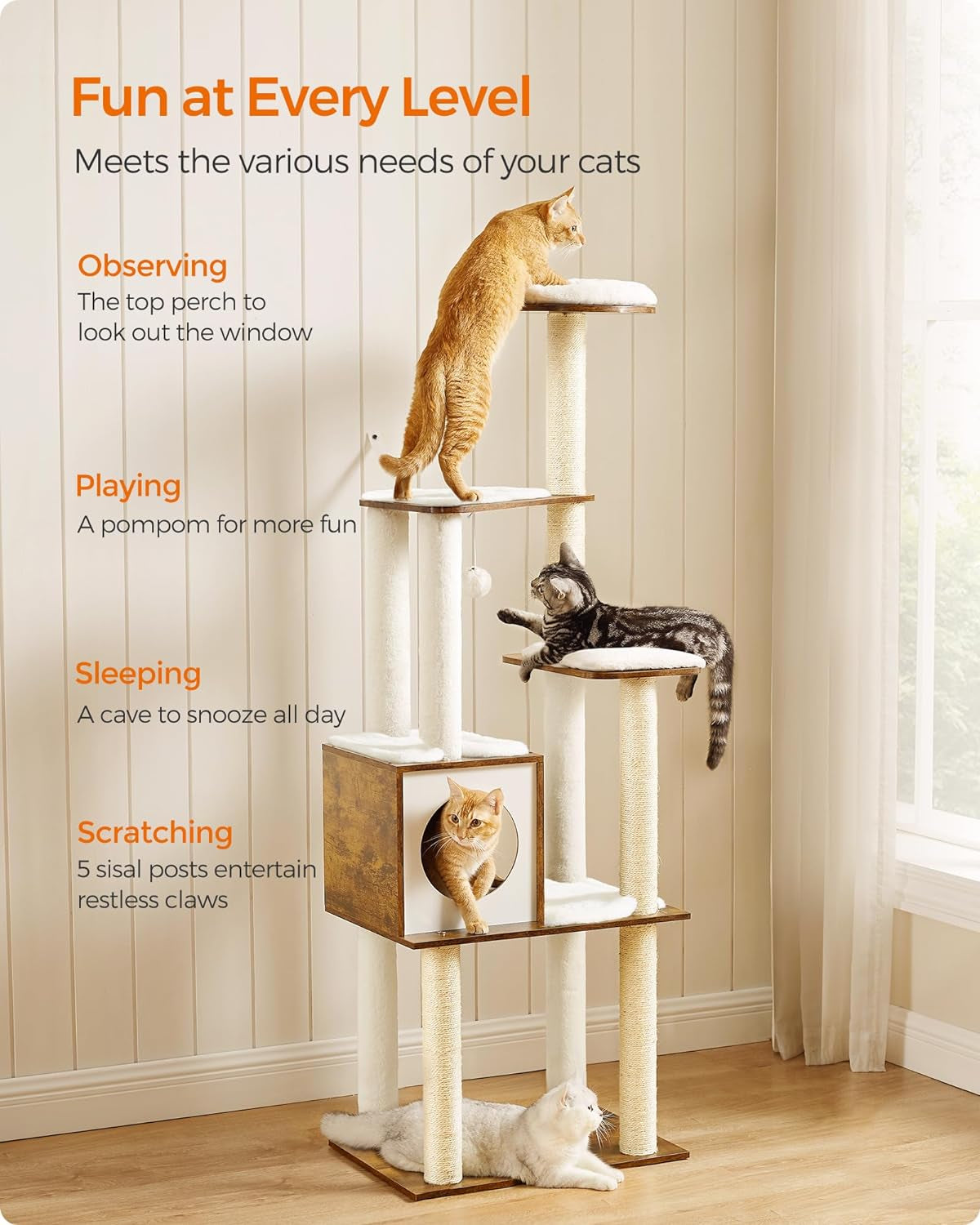 Multi-Level Cat Tree Tower